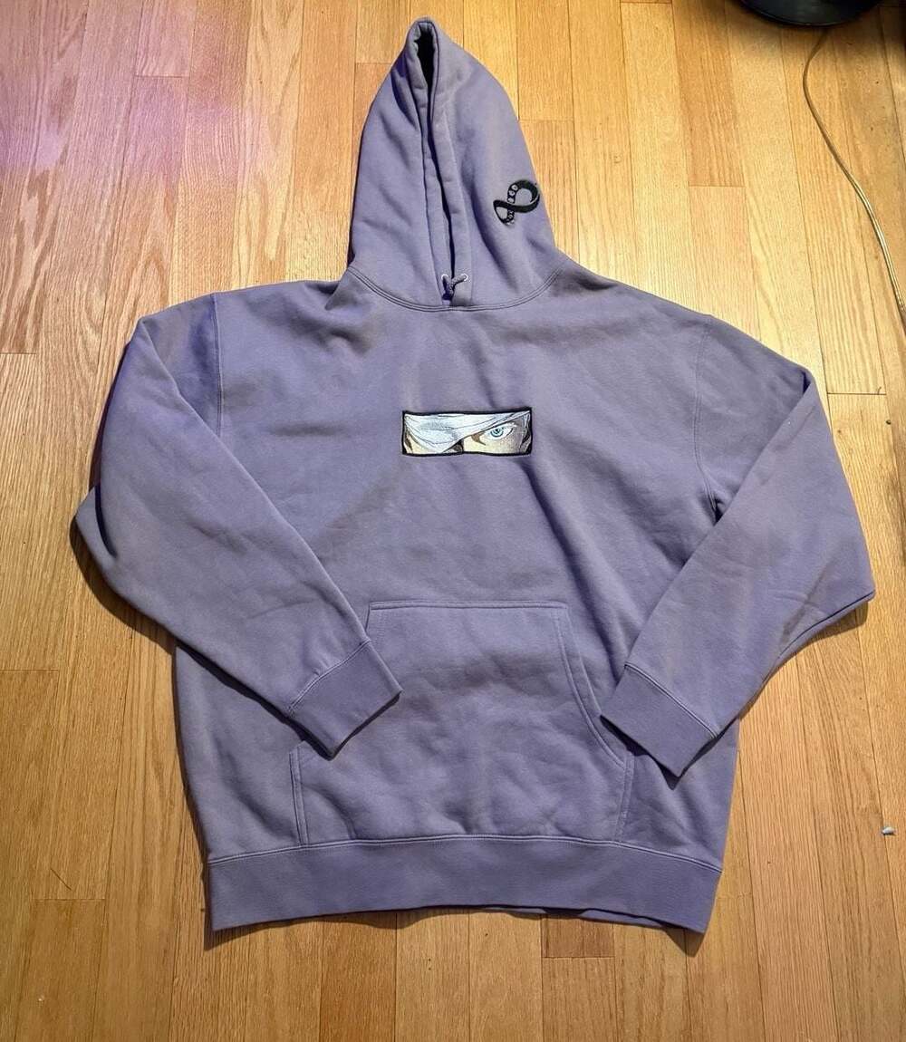 Gojo Satoru Jujutsu Kaisen Embroidered Purple Hoodie Size XL